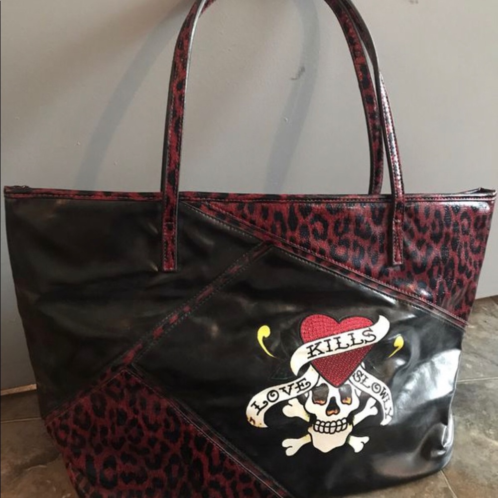 Ed Hardy “Love Kills Slowly” Large Handbag